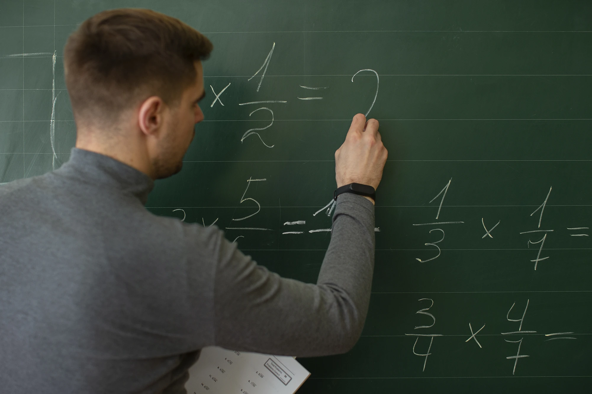 maths student standing proud