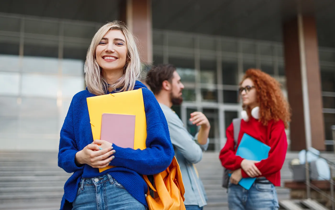 young female university student